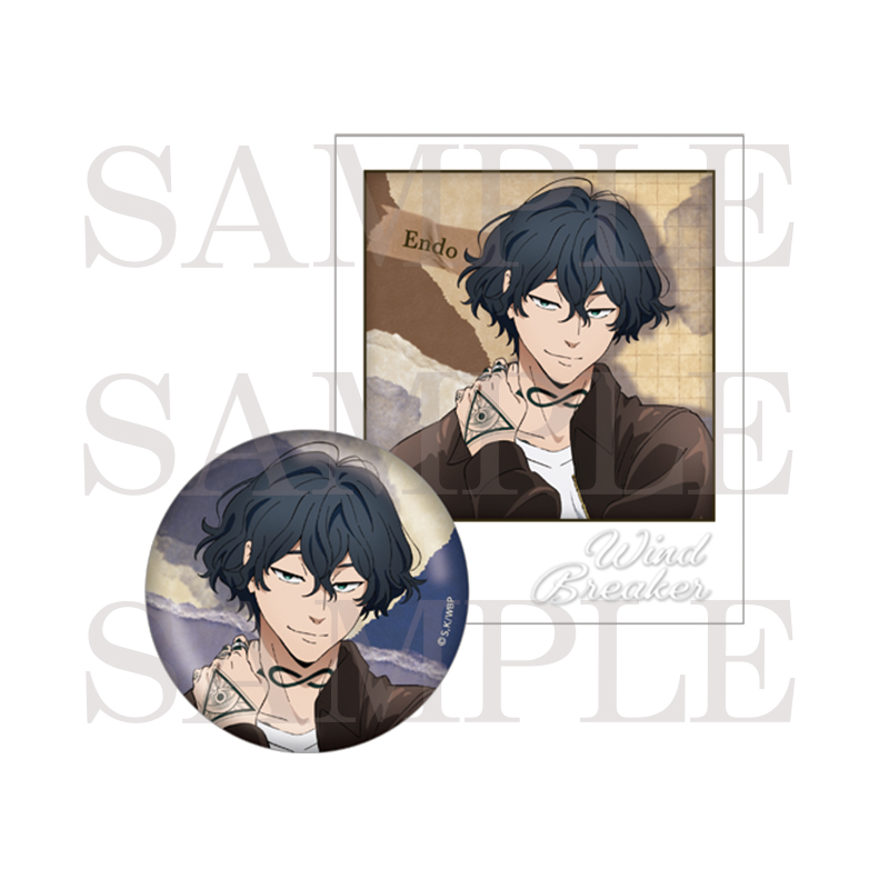 【굿즈-세트】 WIND BREAKER 캔뱃지&카드 세트 엔도 야마토