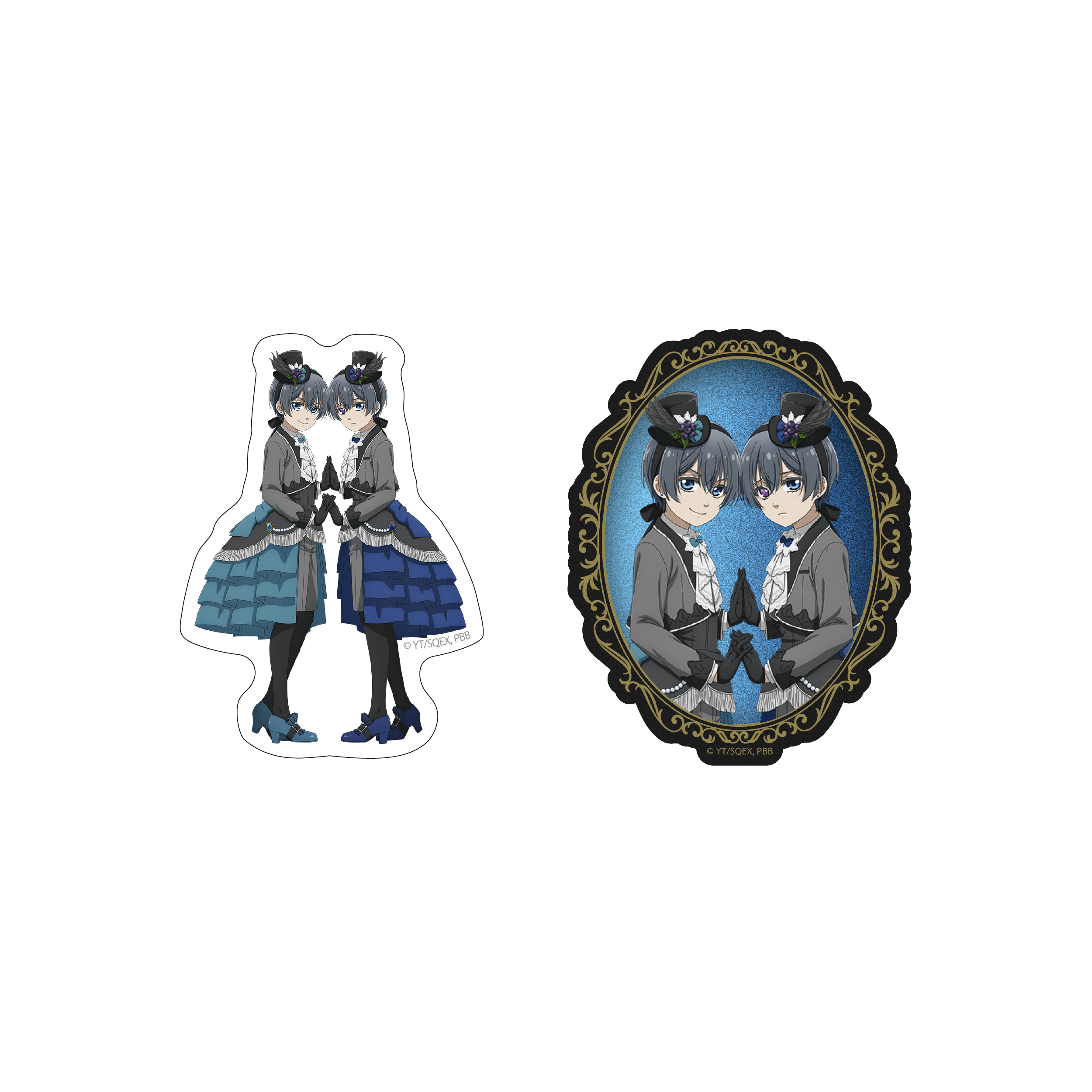 【굿즈-스티커】 흑집사 다이컷 스티커 세트 (시엘&또 한명의 시엘)