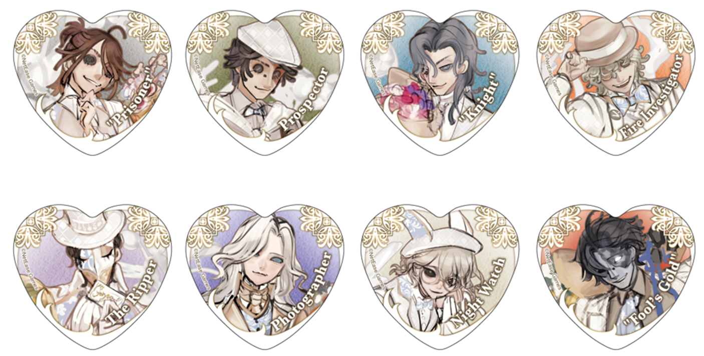 【굿즈-뱃지】 제5인격 B8 트레이딩 하트 캔뱃지 화이트데이ver. (랜덤)