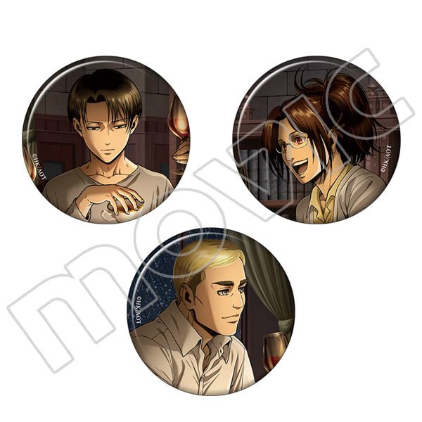 【굿즈-캔뱃지】 진격의 거인 애니판 캔뱃지 세트