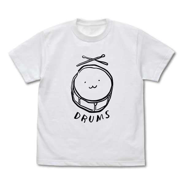 【굿즈-티셔츠】 걸즈 밴드 크라이 T셔츠 아와 스바루의 DRUMS WHITE-L