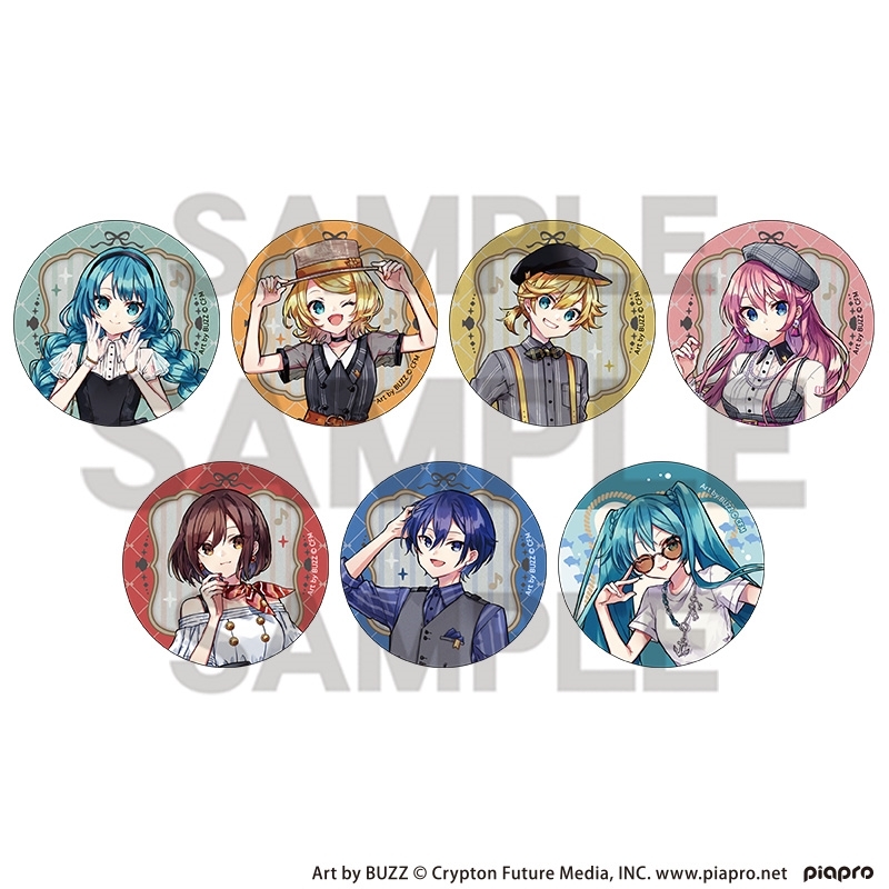 【굿즈-캔뱃지】 VOCALOID 미쿠 B7 트레이딩 글리터 캔뱃지 레트로 고베 2025 (랜덤)