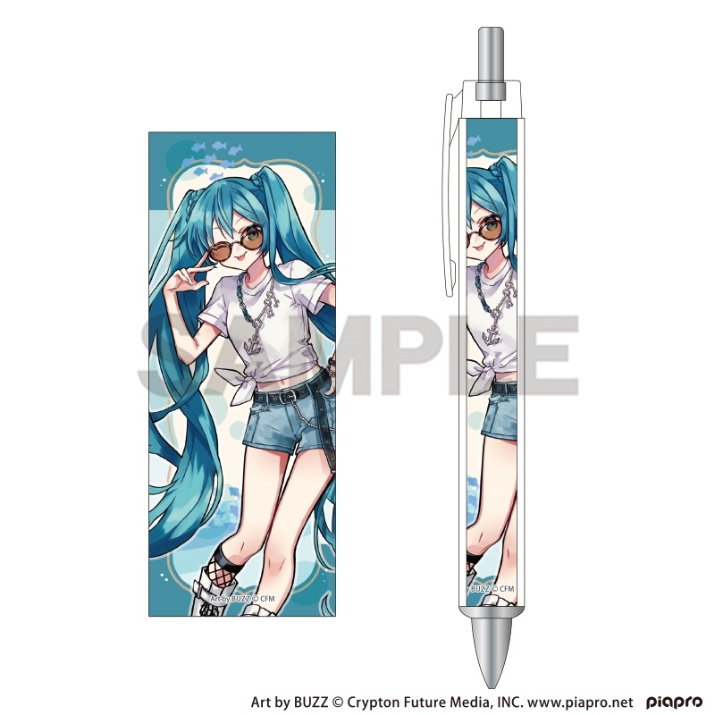 【굿즈-볼펜】 VOCALOID 미쿠 태축 볼펜 하츠네 미쿠 마린 고베 2025