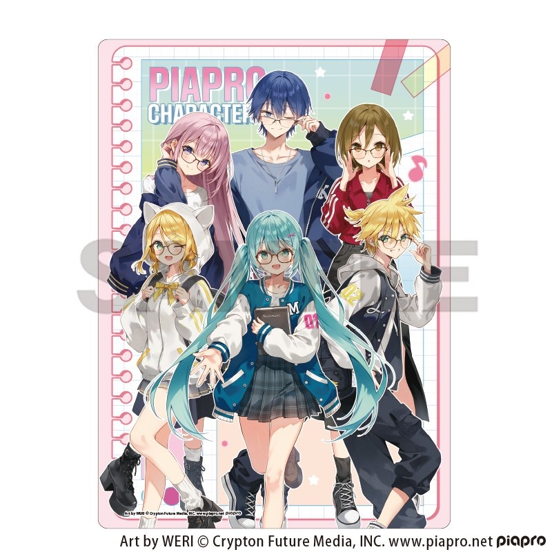 【굿즈-책받침】 VOCALOID 하츠네 미쿠 책받침 안경 스타일 집합