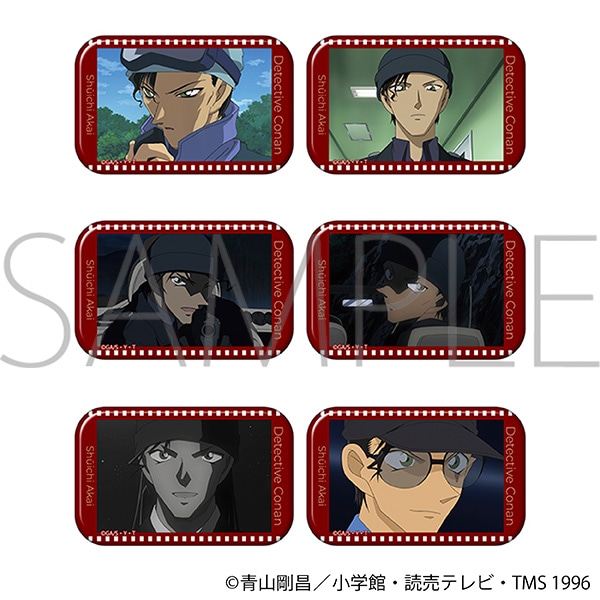 【굿즈-캔뱃지】 명탐정 코난 애니판 B6 스퀘어 캔뱃지 컬렉션 아카이 슈이치 (랜덤)