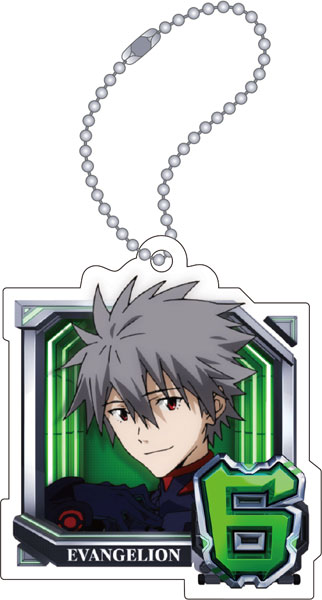 【굿즈-키홀더】 에반게리온 아크릴 키홀더 통상도안 6 나기사 카오루 파칭코 신 에반게리온