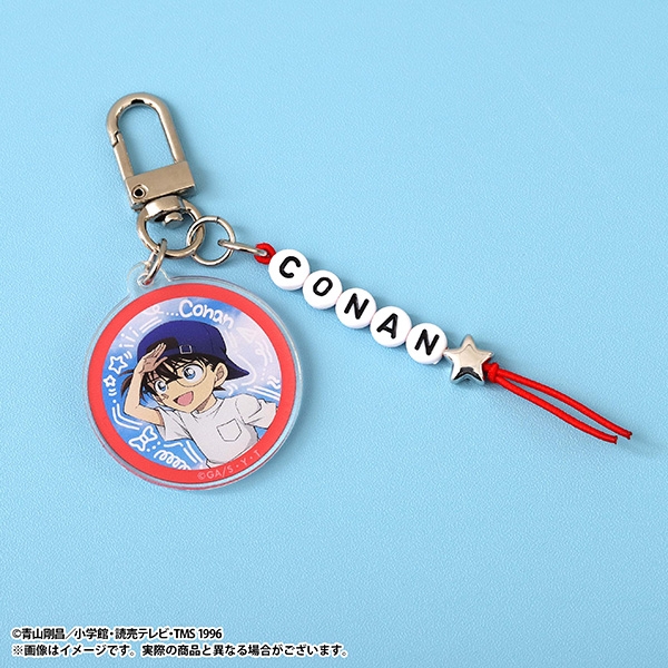 【굿즈-키홀더】 명탐정 코난 애니판 비즈 포함 아크릴키홀더 에도가와 코난