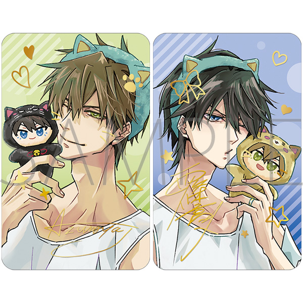 【굿즈-카드】 안기고 싶은 남자 1위에게 협박당하고 있습니다 금박 양면 카드 2매 세트