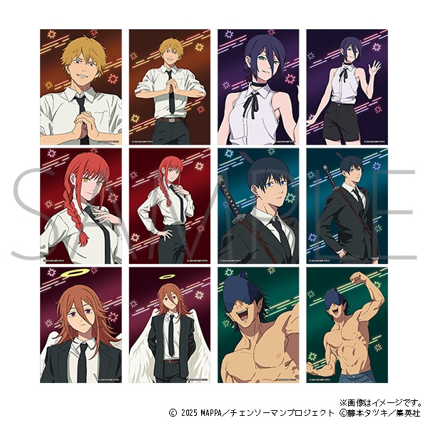 【굿즈-씰】 체인소 맨 B6 극장판 페타 컬렉션 네온 (랜덤)