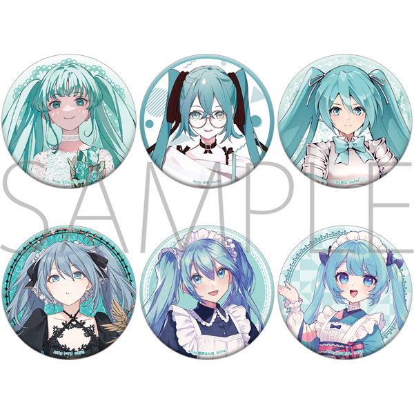 【굿즈-뱃지】 VOCALOID 하츠네 미쿠 오로라 캔뱃지 세트