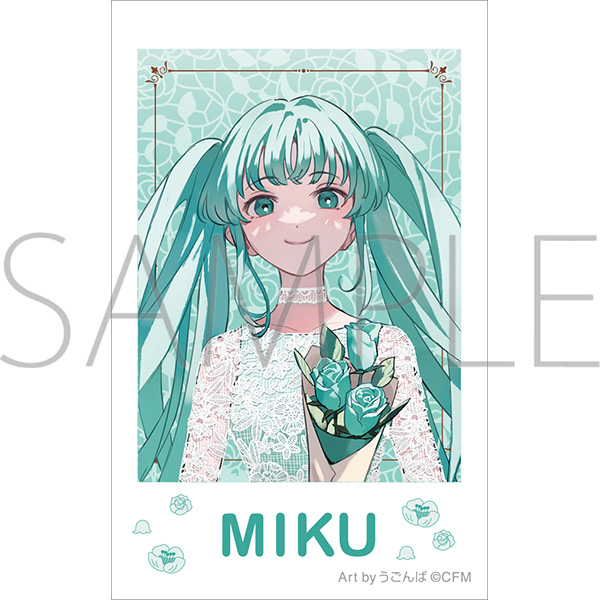 【굿즈-카드】 VOCALOID 하츠네 미쿠 프린팅 체키 카드 파티 드레스 Art by うごんば