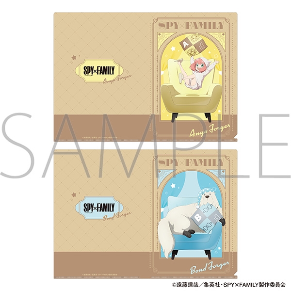 【굿즈-클리어파일】 SPY&times;FAMILY 애니판 클리어파일 세트 아냐&본드