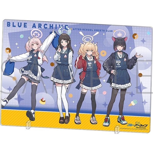【굿즈-보드】 블루 아카이브 원작판 방과후 디저트부 클리어 아트 패널