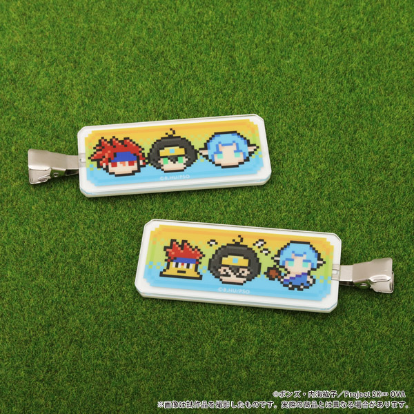 【굿즈-머리핀】 SK&infin; 에스케이 에이트 아크릴 헤어 클립 & 도트그림