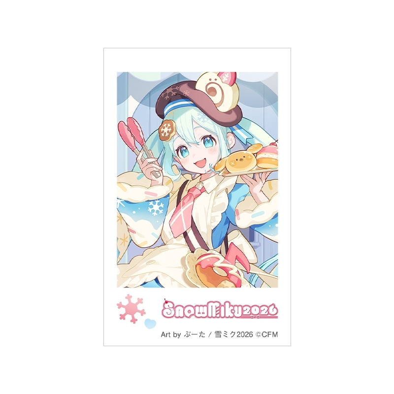 【굿즈-브로마이드】 VOCALOID 체키 프린트 유키 미쿠 Art by 부-타