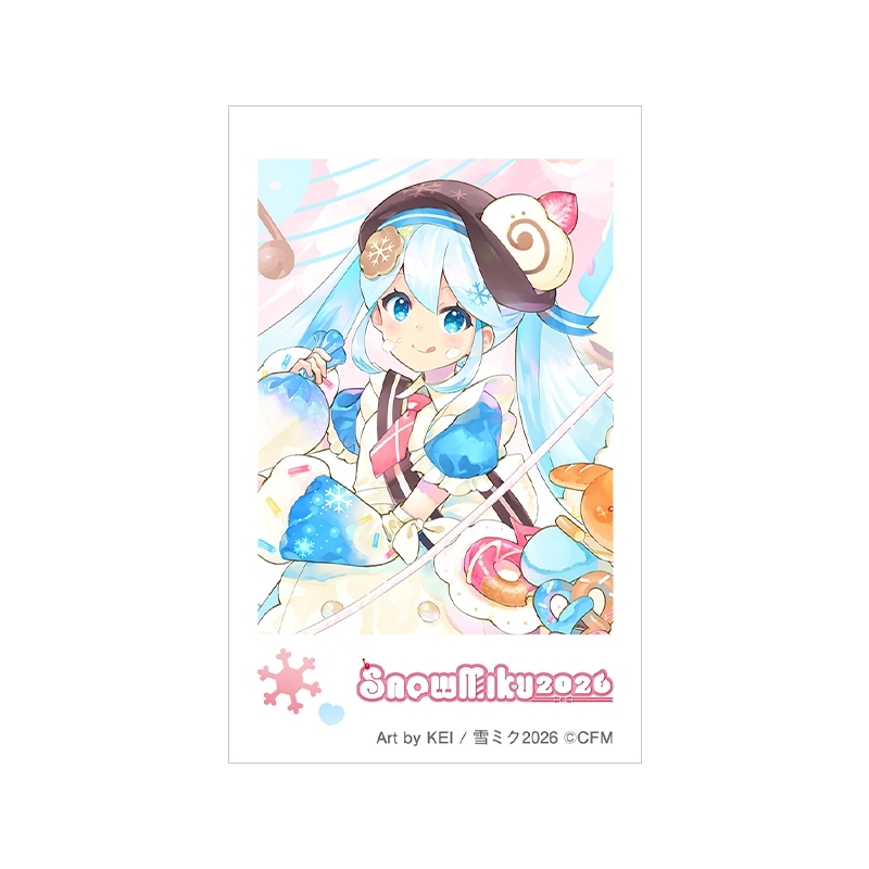 【굿즈-브로마이드】 VOCALOID 체키 프린트 유키 미쿠 Art by KEI