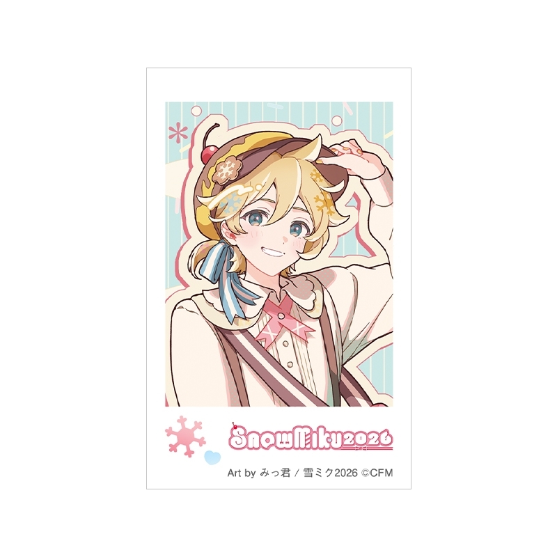 【굿즈-브로마이드】 VOCALOID 체키 프린트 카가미네 렌 Art by 밋쿤