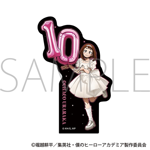 【굿즈-스티커】 나의 히어로 아카데미아 애니판 스티커 우라라카 오챠코 10주년 스타트 대시