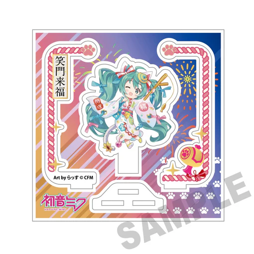 【굿즈-아크릴스탠드】 VOCALOID 미쿠X마네키네코 아크릴스탠드 미쿠 시로네코 Art by 랏스