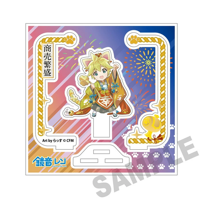 【굿즈-아크릴스탠드】 VOCALOID 미쿠X마네키네코 아크릴스탠드 렌 Art by 랏스