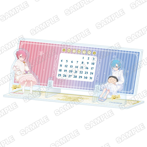 【굿즈-캘린더】 Re:제로부터 시작하는 이세계 생활 아크릴 만년 캘린더 람과 렘의 생일 생활 2026ver.