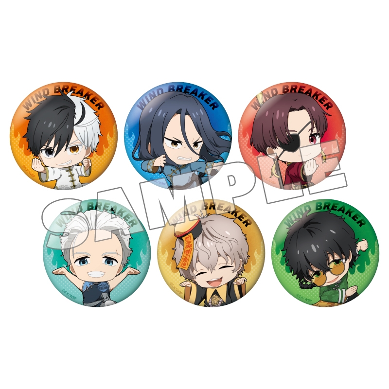 【굿즈-캔뱃지】 WIND BREAKER B6 트레이딩 캔뱃지 쿵후 데포르메