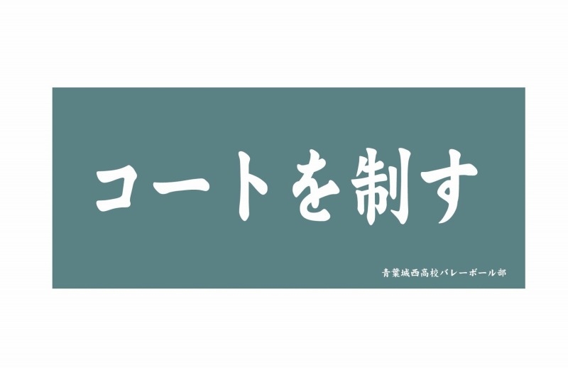 【굿즈-타월】 하이큐!! 횡단막 페이스 타올 아오바죠사이 고교 재판버전