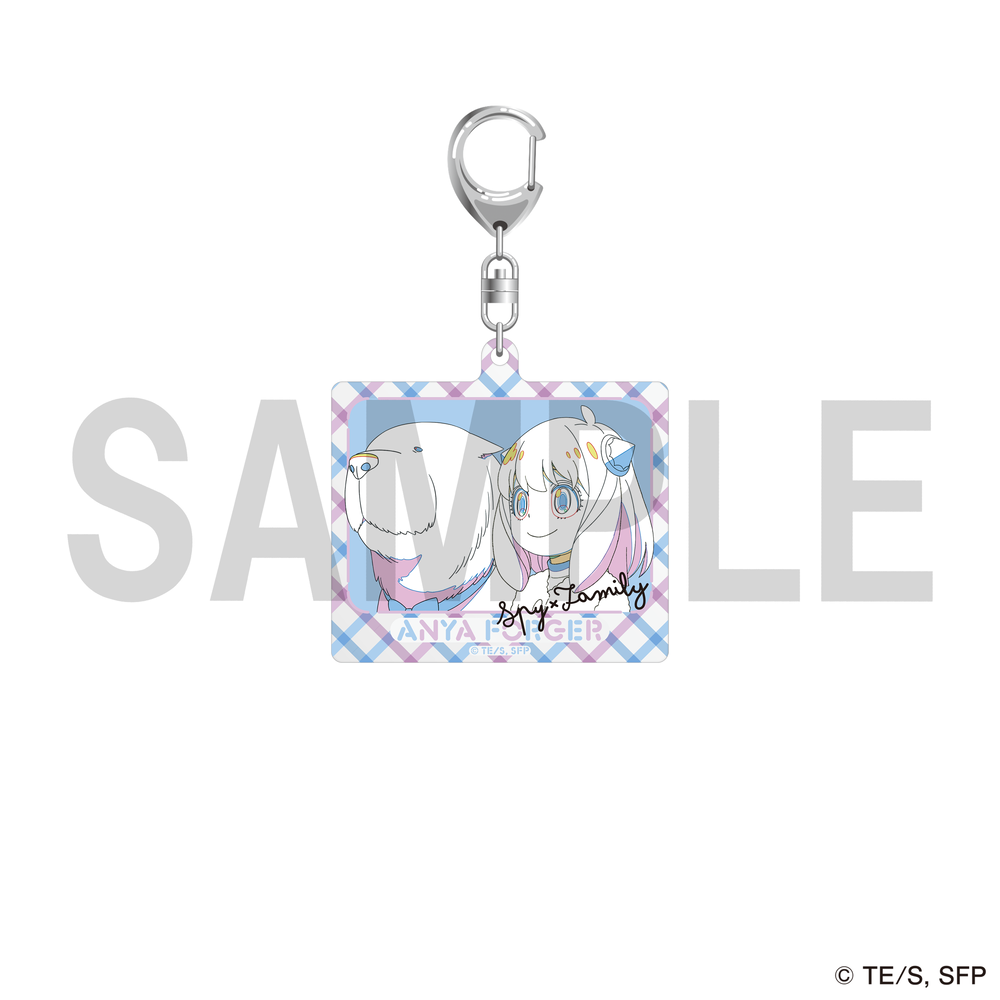 【굿즈-키홀더】 SPY&times;FAMILY 원화 아크릴 키홀더 (아냐 백면상 키홀더) C