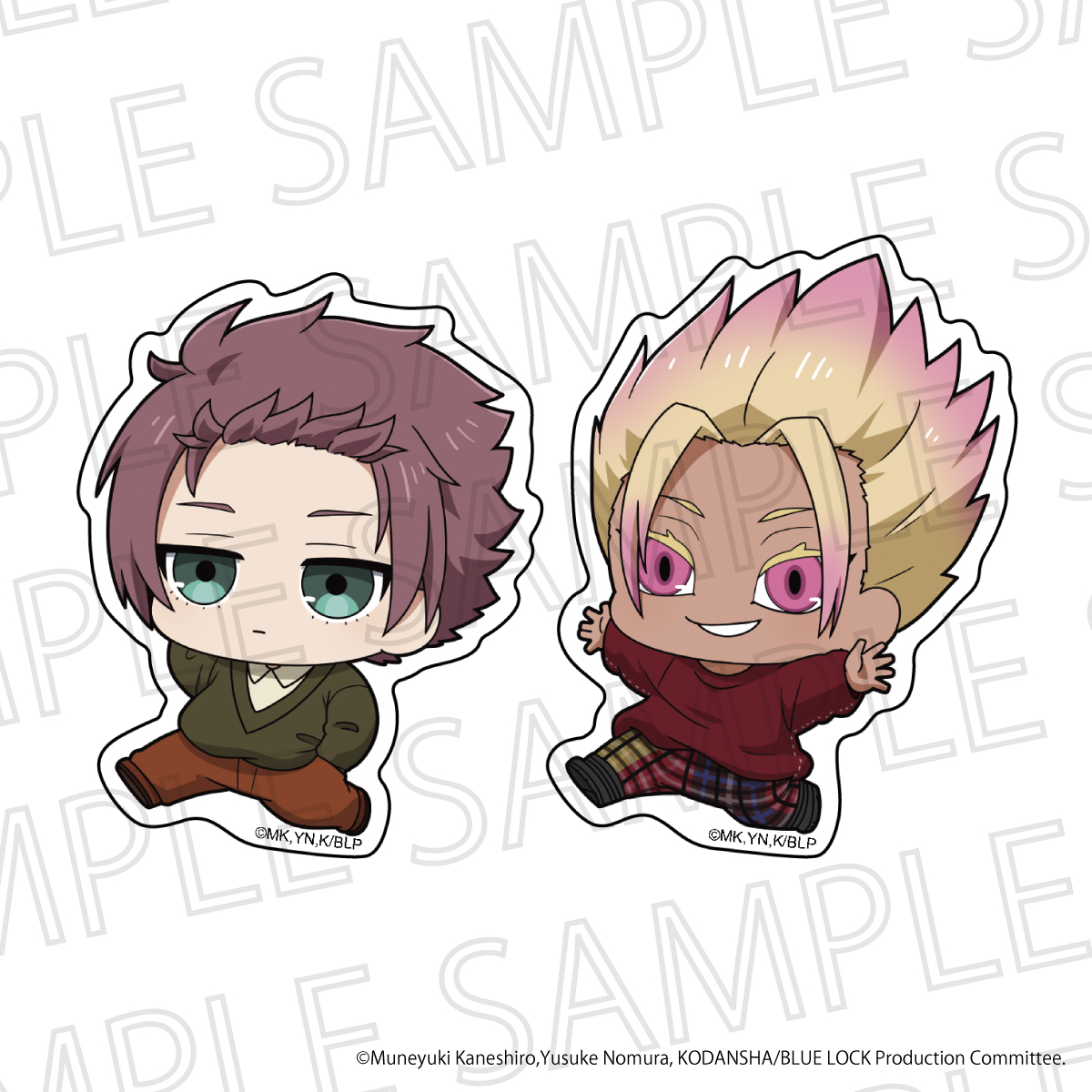 【굿즈-스티커】 블루 록 푸치테쿠 스티커 세트 E : 이토시 사에&시도 류세이