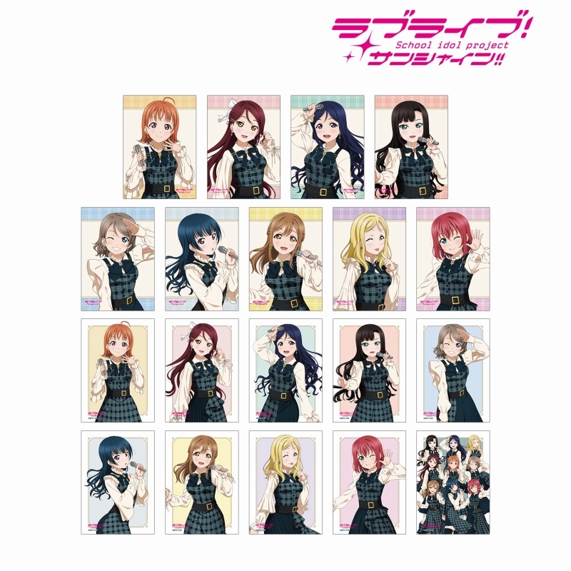 【굿즈-브로마이드】 러브라이브! 선샤인!! B9 트레이딩 브로마이드 2매 세트 체크원피스의상ver. (랜덤)