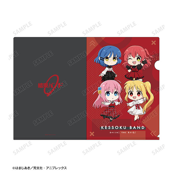 【굿즈-클리어파일】 봇치 더 록! 애니판 클리어파일 결속밴드 치비캐릭 빨간드레스ver.