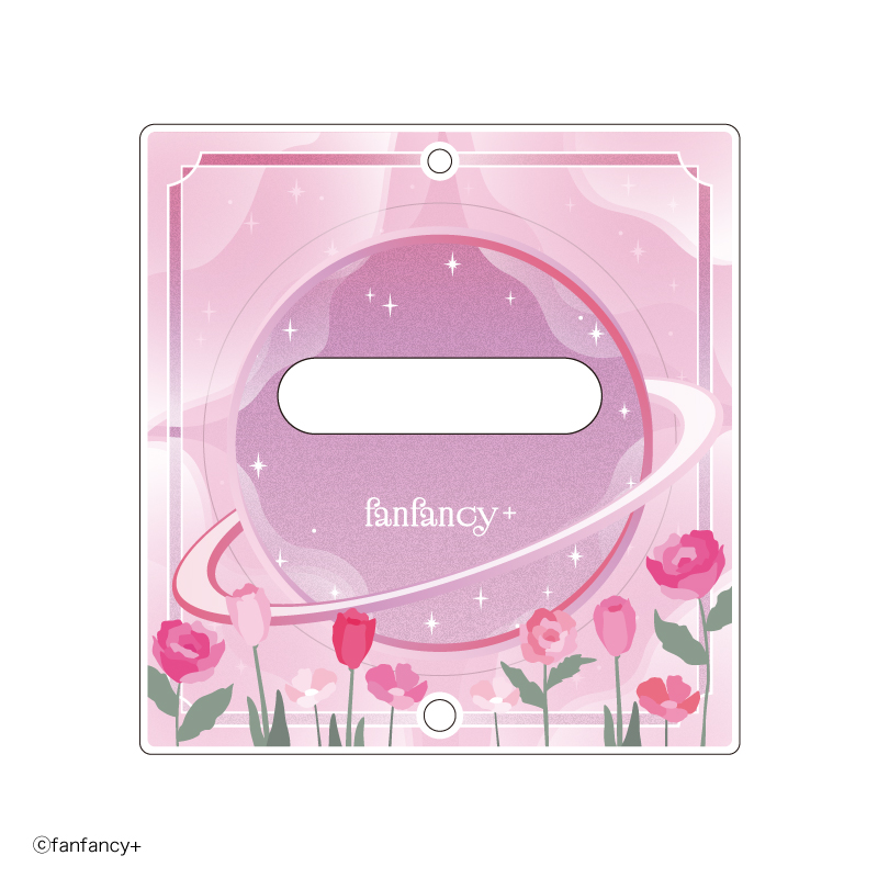 【굿즈-장식품】 논캐릭 캔뱃지 아크릴 프레임 Dreamy Flower 핑크