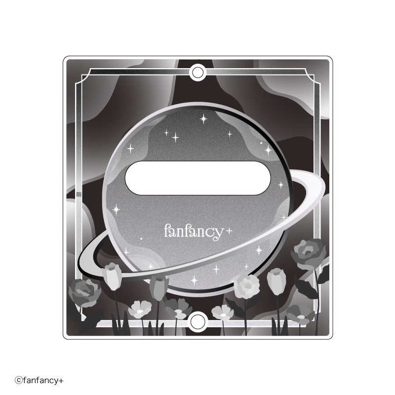 【굿즈-장식품】 논캐릭 캔뱃지 아크릴 프레임 Dreamy Flower 블랙