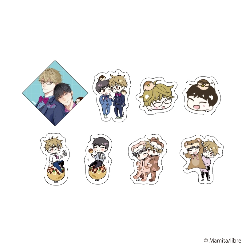 【굿즈-씰】 40까지 하고 싶은 10가지 일 플레이크 씰 01 타나카 케이시&토죠 스즈메