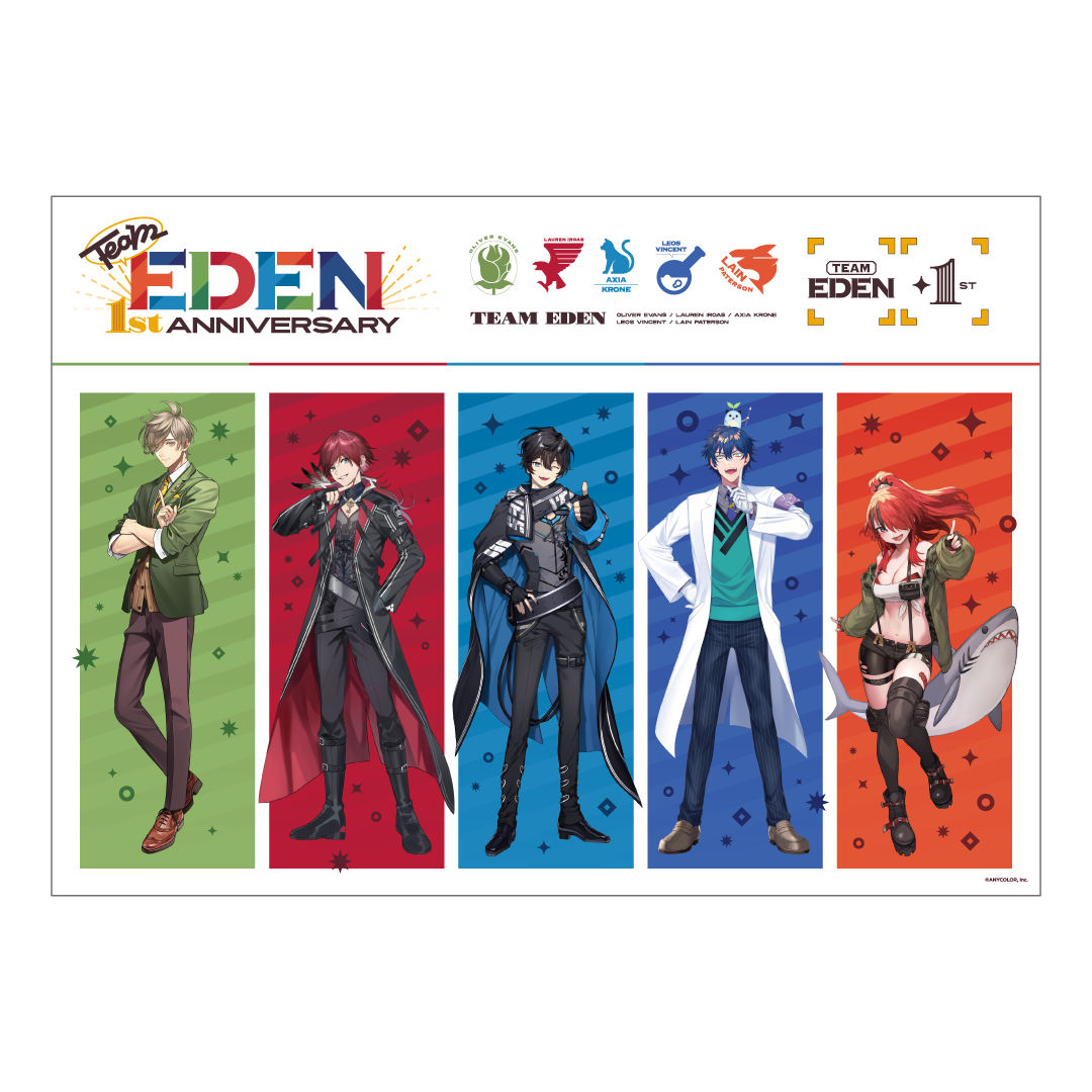【굿즈-포스터】 니지산지 Team EDEN A3 클리어 포스터