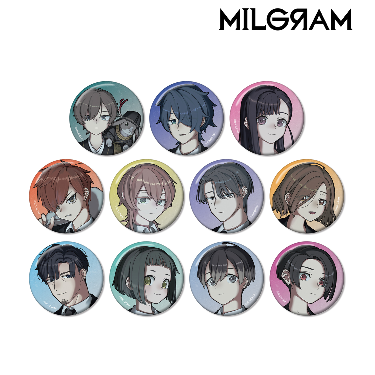【굿즈-뱃지】 MILGRAM B11 신규일러스트 트레이딩 캔뱃지 4th Anniversary ver.