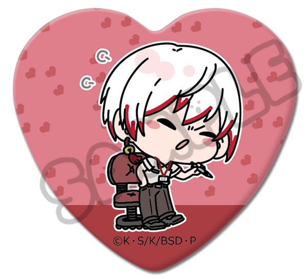 【굿즈-캔뱃지】 문호 스트레이독스 하트형 캔뱃지 Mocho 제4탄 NE 죠우노 사이기쿠