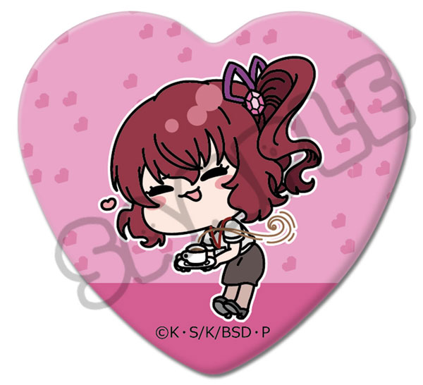 【굿즈-캔뱃지】 문호 스트레이독스 하트형 캔뱃지 Mocho 제4탄 NH 오오쿠라 테루코