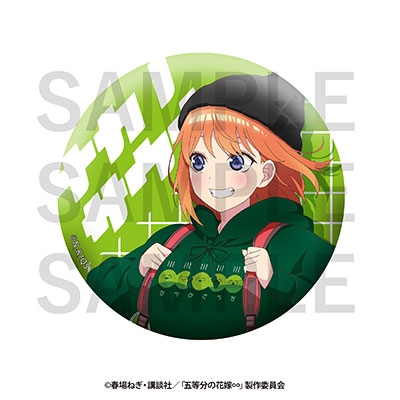 【굿즈-캔뱃지】 5등분의 신부 애니판 사우나 가자 메탈릭 캔뱃지 나카노 요츠바