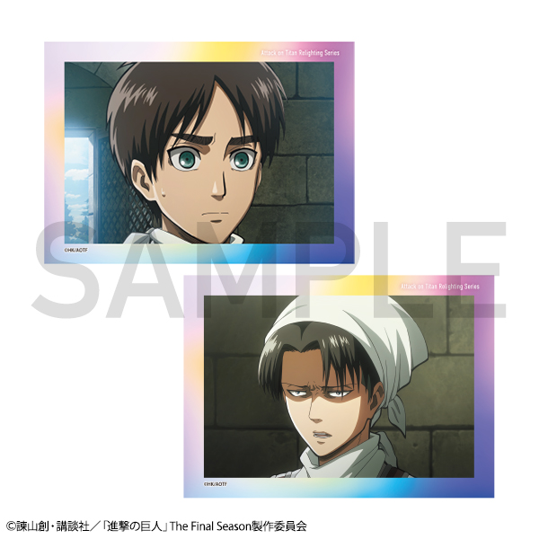 【굿즈-카드】 진격의 거인 Re:lighting 클리어 카드 2매 세트 에렌＆리바이