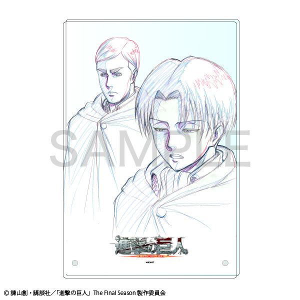 【굿즈-아크릴스탠드】 진격의 거인 Key:prime 아크릴 패널 리바이 엘빈