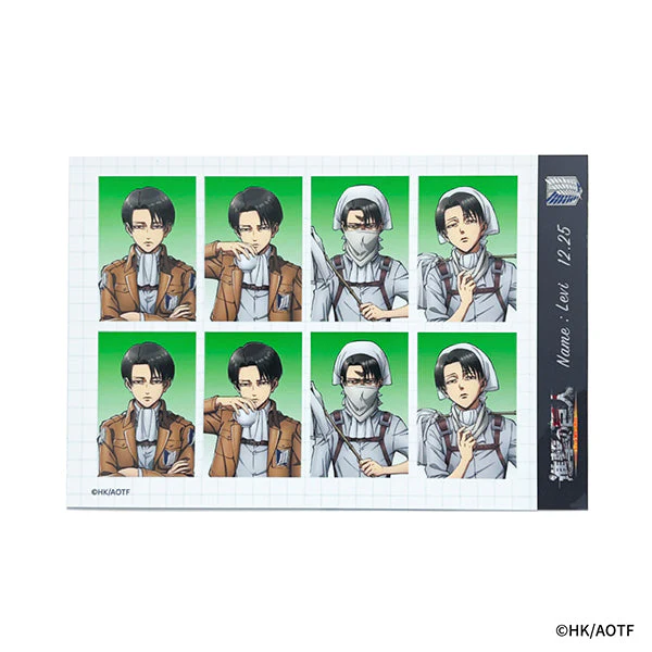 【굿즈-스티커】 진격의 거인 격동 Animation 증명사진풍 스티커 리바이