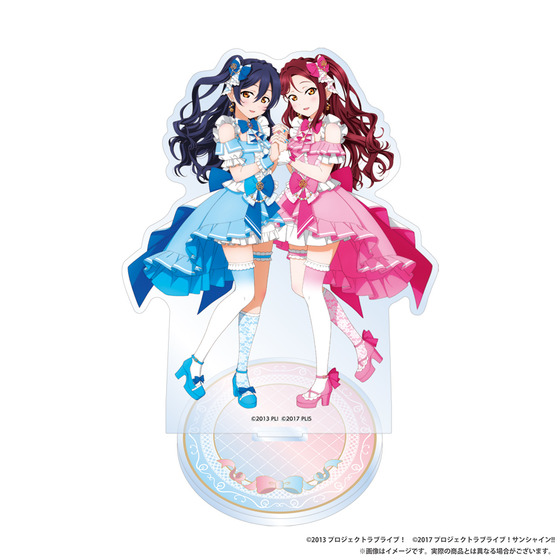 【굿즈-아크릴스탠드】 러브라이브!&times;러브라이브! 선샤인!! (&mu;'s) 아크릴스탠드【&mu;'s&times;Aqours】 소노다 우미&times;사쿠라우치 리코