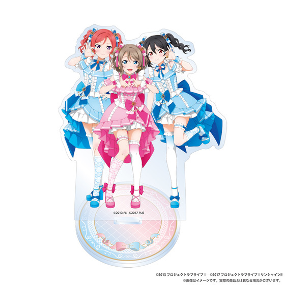 【굿즈-아크릴스탠드】 러브라이브!&times;러브라이브! 선샤인!! (&mu;'s) 아크릴스탠드【&mu;'s&times;Aqours】 니시키노 마키&times;와타나베 요우&times;야자와 니코