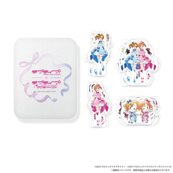 【굿즈-스티커】 러브라이브!&times;러브라이브! 선샤인!! (Aqours) 양철캔 포함 스티커 세트 【&mu;'s&times;Aqours】