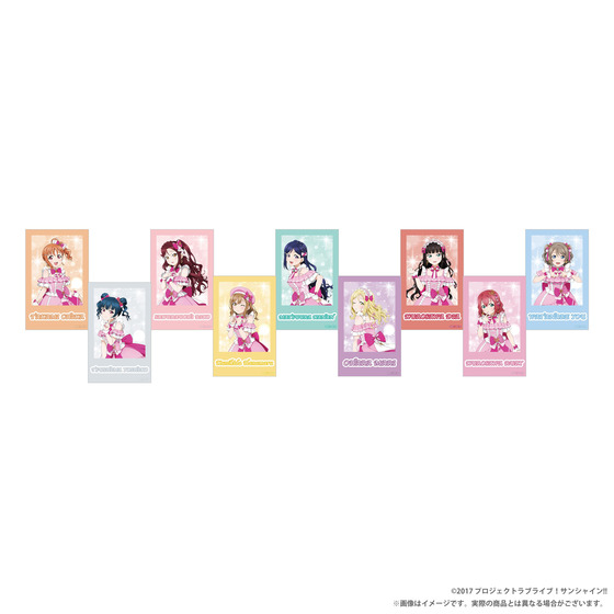【굿즈-카드】 러브라이브!&times;러브라이브! 선샤인!! (Aqours) 트레이딩 포토풍 카드 【Aqours】(전9종&middot;랜덤9개입)