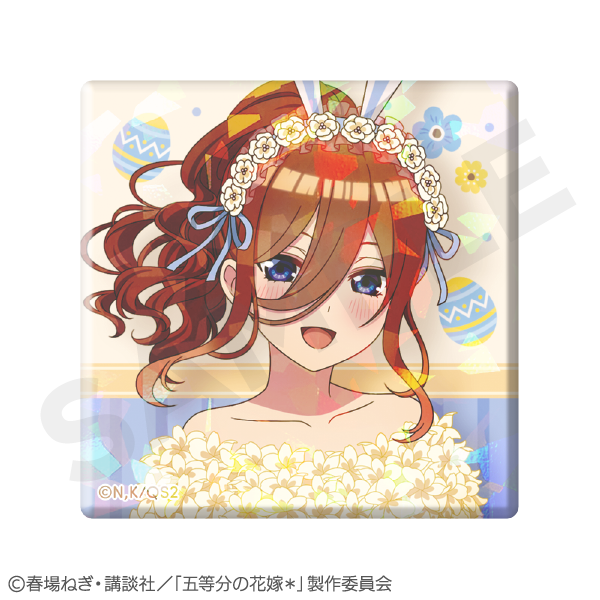 【굿즈-뱃지】 5등분의 신부 홀로그램 스퀘어캔뱃지 나카노 미쿠
