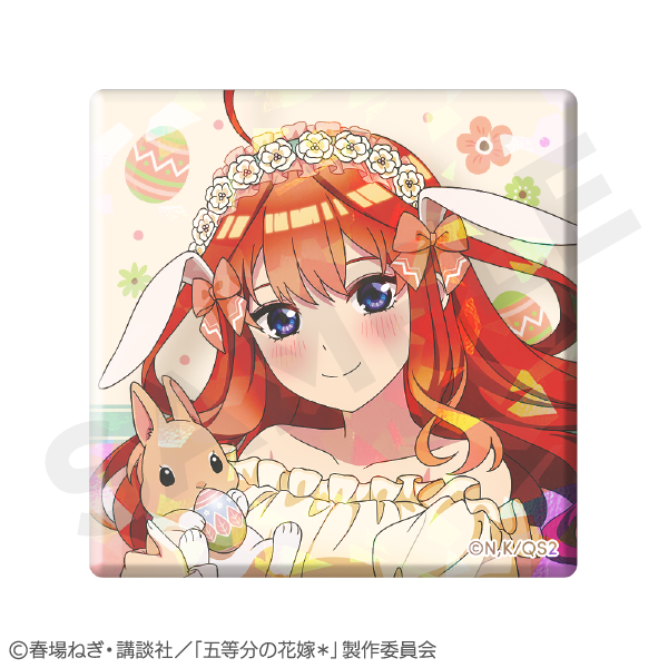 【굿즈-뱃지】 5등분의 신부 홀로그램 스퀘어캔뱃지 나카노 이츠키