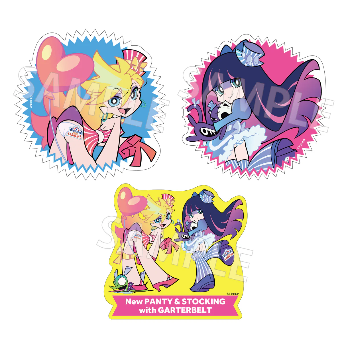 【굿즈-스티커】 New PANTY ＆ STOCKING with GARTERBELT 스티커 세트 CARNIVAL ver.