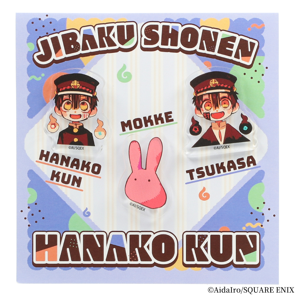 【굿즈-뱃지】 지박소년 하나코군 아크릴 핀뱃지 3개 세트 하나코군&츠카사&못케